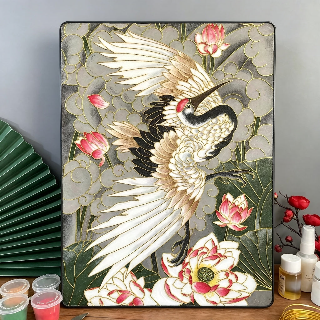DIY Cloisonné Kit – Crane & Lotus