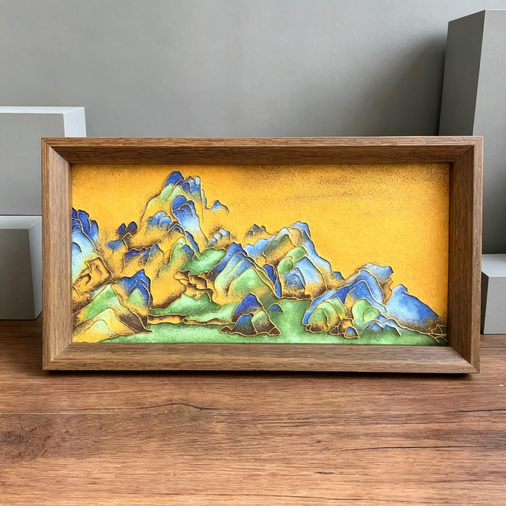 DIY Cloisonné Kit – Golden Thousand Li Mountains